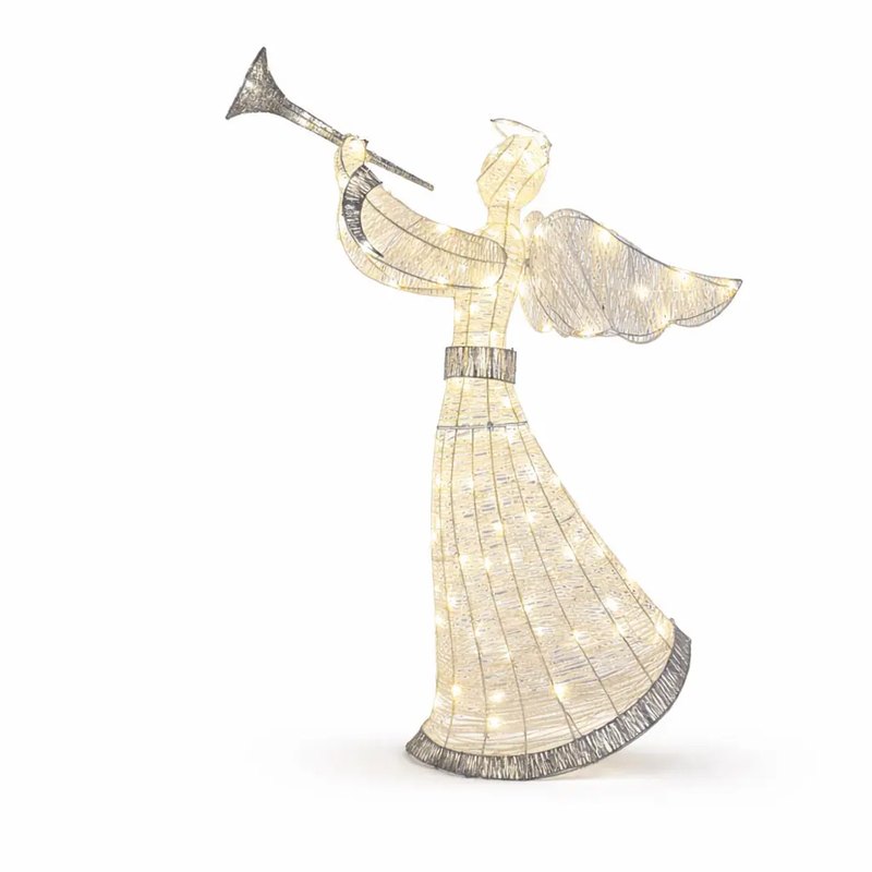3D LED svetlobni angel s trobento, 122 cm (tudi 50 cm)